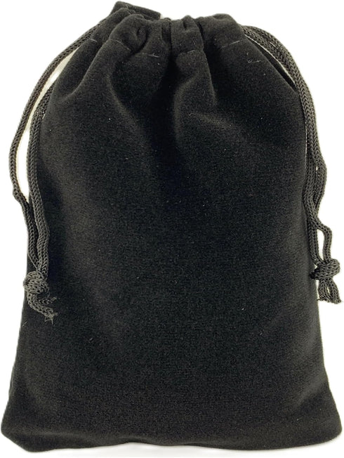 AEAOA Gift Bags - Pack of 5 Velvet Drawstring Jewelry Pouches, 16" X 12" (Black)