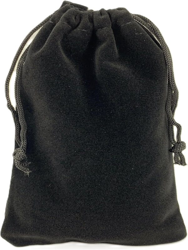AEAOA Gift Bags - Pack of 5 Velvet Drawstring Jewelry Pouches, 16" X 12" (Black)