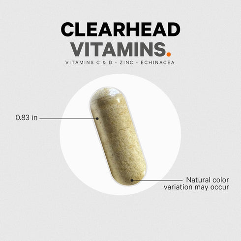 Codeage Clearhead Echinacea+ Supplement - Echinacea, Schisandra, Feverfew, Probiotics, Vitamins C & D3, 90 Capsules