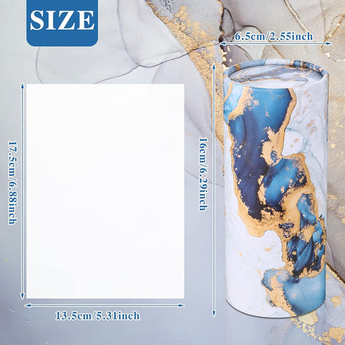 12 Pieces Printed Cylinder Car Tissues Boxes, Round Disposable Napkins for Travel Facial Tissues (Griotte Style)