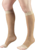 Truform Sheer Compression Stockings, Women's Knee High Length, Open Toe, 15-20 mmHg, 20 Denier, Light Beige, 2X-Large