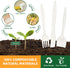 100% Compostable Cutlery Set, 150pcs (50 Forks, 50 Spoons, 50 Knives), Eco-Friendly, Ivory White
