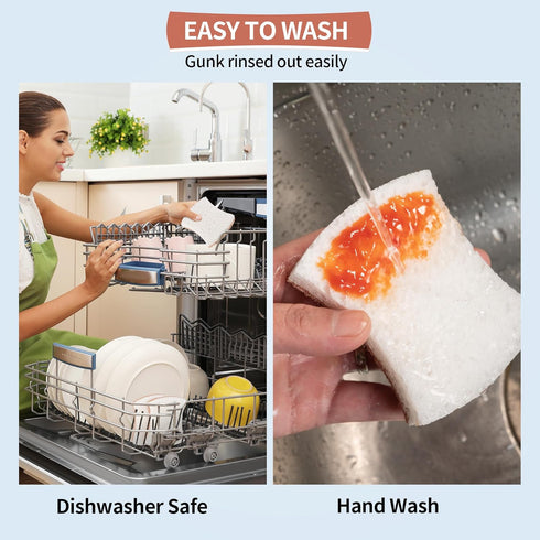Natural Dish Sponge 12 Pack, Eco-Friendly Non-Scratch Cellulose Sponge, Biodegradable Dual-Sided for Dish Washing