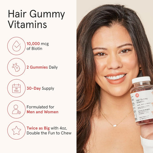 iRestore Hair Gummy Vitamins, Vegan Biotin Gummies for Hair Skin and Nails Gummies, Hair Gummies, Biotin Gummies for Hair Growth Biotin Vitamins Hair Vitamins Gummies for Women & Men, Biotin 10000mcg