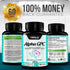 Alpha GPC Choline Supplement 600mg - Highly Purified Source of Choline, 180 Veggie Capsules for Cognitive Enhancement