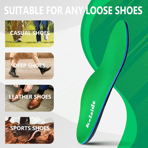 Arch Support Insoles for Women & Men, Orthotic Shoe Inserts for Flat Feet and Foot Pain Relief