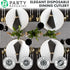 Party Bargains Disposable Plastic White Gold Cutlery Set, 40 Pack with 16 Forks, 8 Knives, 16 Spoons, Infinity Modern