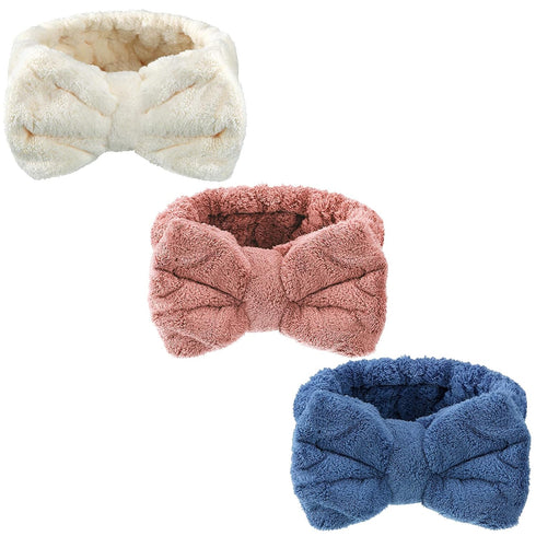 Hicarer 3 Pieces Towel Headbands for Women, Makeup Spa Headband for Washing Face