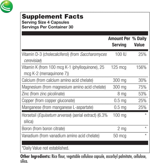 Nutra BioGenesis Osteogenesis - Calcium, Magnesium, Vitamin D & K for Bone Strength, 120 Capsules