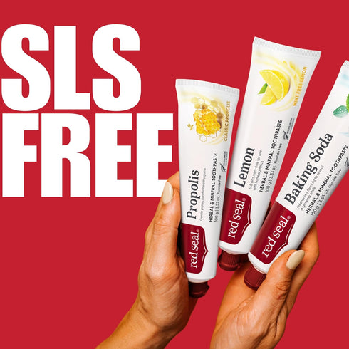 Red Seal Herbal & Mineral Fluoride Free Lemon Toothpaste, Mint Free, Vegan Friendly, 3.53 oz