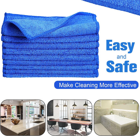 Wash(6 6 Inch,Blue,30 Tanlade Cleaning Cloth Dry Erase Cloth Cleaning Rags Reasonable Kitchen Towels Microfiber Towels