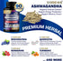 Organic Cadane Ashwagandha Supplements 25700mg - Support Memory, Immune, Energy Production with 6 Premium Ingredients