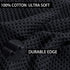 joybest 8-Pack Cotton Kitchen Dish Cloths, Ultra Soft Waffle Weave Quick Drying Dish Towels, 12x12 Inches, Black