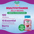 Multivitamin Jelly Bean Gummies with Zinc for Kids, Immune Support Dietary Supplements, Vegetarian, 120 Berry Blast Jelly Beans, Kosher