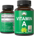 Certified Organic Vitamin A 5000 IU Supplement Capsules - High Potency Vitamins for Adults, Kids, Non-GMO, Vegan