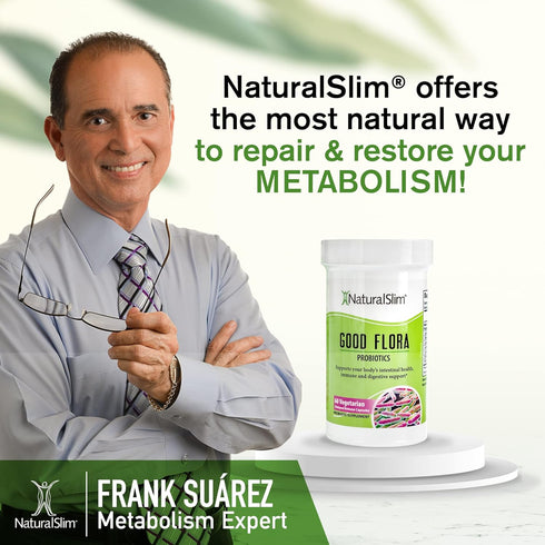 NaturalSlim Good Flora – Probiotics for Digestive Health, Intestinal Flora and Immune Support with Lactobacillus
