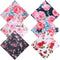 Ptwola 6 Pcs Thickened Glasses Cleaning Cloth Elegant Flower Design Microfiber Cleaning Cloth