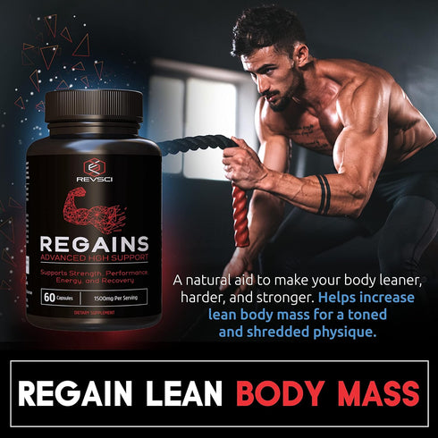 HGH Supplements for Men & Women, Natural Anabolic Muscle Growth, 60 Protein Pills for Muscle Recovery