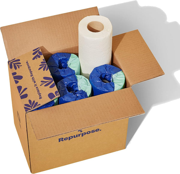 Repurpose 100% Bamboo Paper Towels, Tree Free, 6 Rolls, 75 Sheets per Roll, FSC Certified