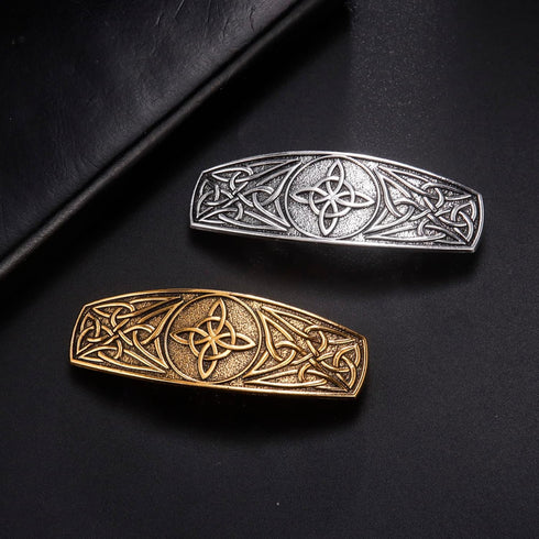 TEAMER Fashion Vintage Celtic Knot Hair Clip, Metal Barrettes Engraved Headwear for Women