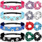 MTLEE 12 Pcs Soccer Hair Accessories, 8 Soccer Hair Scrunchies and 4 Non-Slip Adjustable Headbands for Girls Teens