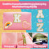 Personalized Initial Preppy Makeup Bag Set, Monogram Waterproof Travel Cosmetic Bag for Women
