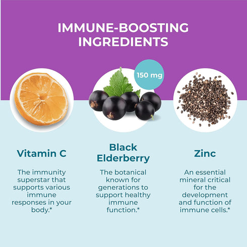 Hyland's Naturals Organic Elderberry Plus Gummies, Black Elderberry with ZINC and Vitamin C, Immune Support 60 Vegan