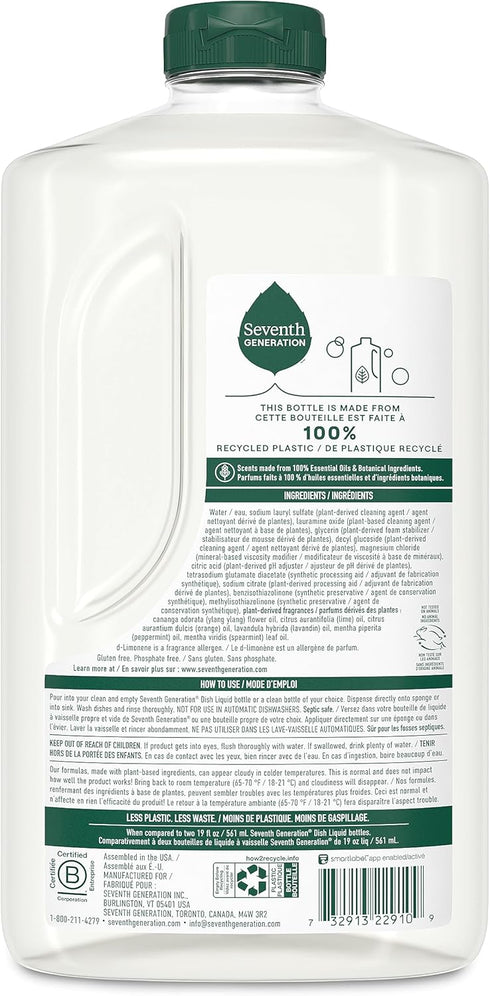 Seventh Generation Hand Dish Wash Refill, Lavender Floral & Mint, 3pk 50z