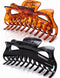Thick Hair Super Large Clips, Crystal Plastic Claw Clamps Hairgrips Accessories for Women, 2 Pack