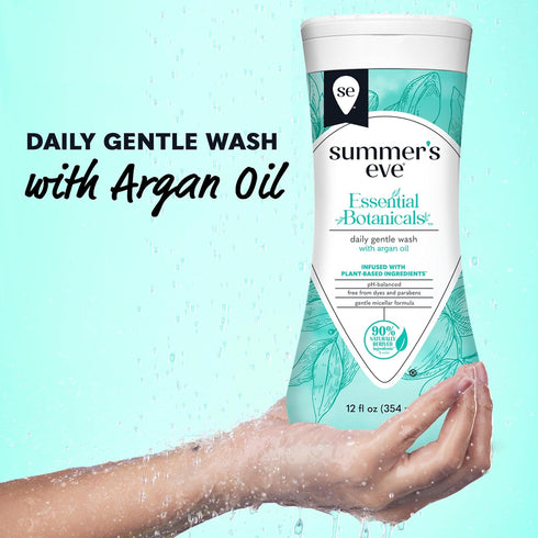 Summer's 12 Oz Eve Essential Botanicals All-Over Daily Feminine Wash with Argan Oil, Gentle pH-Balanced Body Wash