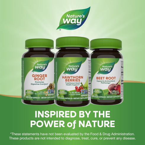 Nature's Way 100 (Packaging (Pack 2) Herbal Hawthorn Berries, Traditional Heart Health Support*, Vegan Capsules May