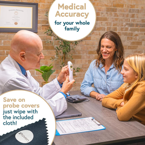iProvn Pro Series | Ear Thermometer with Non-Touch Forehead Function | Superior Accuracy for Adults, Kids, Babies |