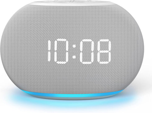 Reacher Auto-Dimmable Sound Machine Alarm Clock with Night Light, 20 Soothing Sounds, Sleep Timer