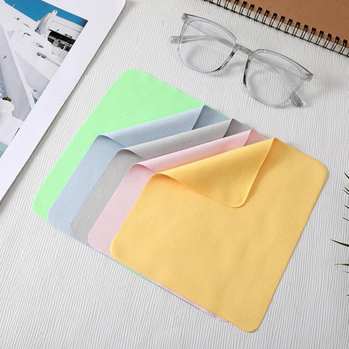 QFGasre Shammy Headset 10pcs Lens Cleaning Cloth Eye Glass Clean Clothes Microfiber Cleaning Cloth Premium Eyeglass