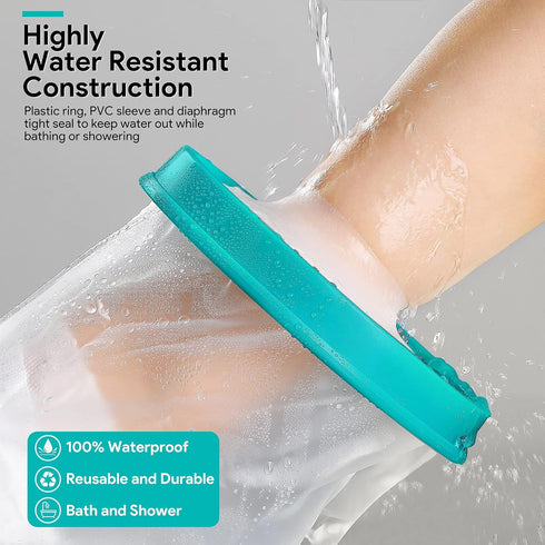 Cast Cover for Shower Arm Adult, Waterproof Full Arm Cast Protector for Shower Bath, Arm Cast and Bandage Cover for