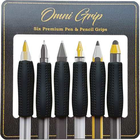 Chrome Cherry Omni Grip 6 Pack with Comfort Grips for Pen and Pencil