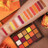 UCANBE Orange Eyeshadow Makeup Palette, 15 Colors Vibrant Shimmer Matte Glitter for Fall Cosplay