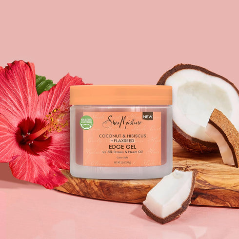 SheaMoisture Flaxseed Edge Control Gel, Paraben-Free Hair Products for Curly Hair, 3.5 oz