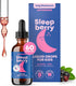 JoySpring Kids Melatonin Sleepberry 3 mg Liquid Sleep Aid with L Theanine, 60 Servings, 2 fl oz, Children's Travel
