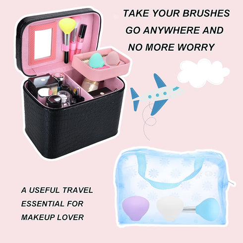 Makeup Brush Covers, Reusable Silicone Organizer Case for Brushes, 6 Pack Dustproof Brush Protector for Travel and Home