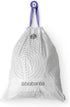 Brabantia PerfectFit Trash Bags, Size D/4.4-5.3 Gal, Thick Plastic Trash Can Liners with Drawstring Handles (40 Bags)
