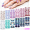 Maitys 168 Pcs 12 Sheets Full Wrap Nail Stickers Polish Strips Gradient Glitter Self Adhesive Gel Nail Strips