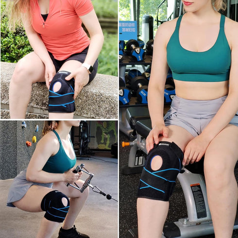 DOUFURT Knee Brace for Men & Women, Plus Size for Meniscus Tear, Knee Pain Relief, Compression Support