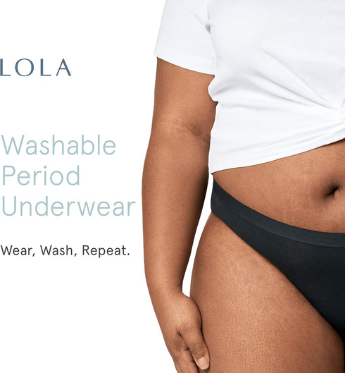 LOLA Reusable Cotton Bikini Period Panties for Women - Comfortable Washable Underwear
