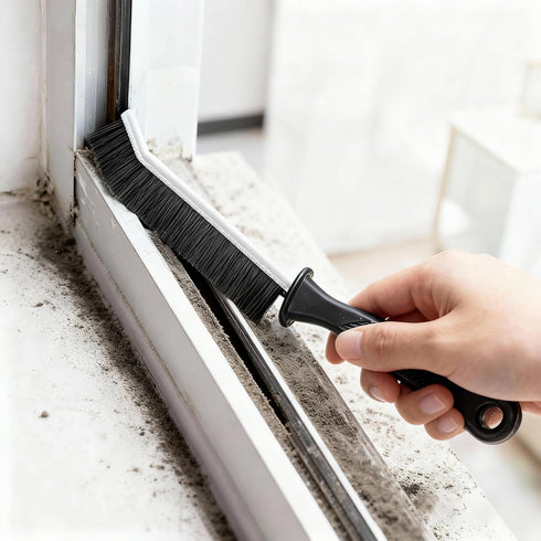 Luxzio 7 Set Pcs Hard Bristle Crevice Cleaning Brush - for Grout, Tight Spaces & Gap Cleaning, Deep Reach Narrow