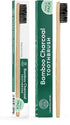 4-Pack Adult Organic Bamboo Charcoal Toothbrushes Set - Biodegradable & Natural with Soft Bristles