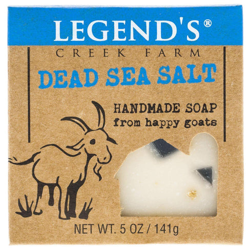 Legend's Creek Farm Goat Milk Soap, 5 Oz Cleansing Moisturizing Bar for Hands and Body, Dead Sea Salt