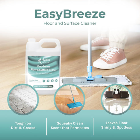 Hygea Natural EasyBreeze pH Neutral All-Purpose Surface Cleaner - Freshly Scented Floor Cleaner with Wet-Look Gloss