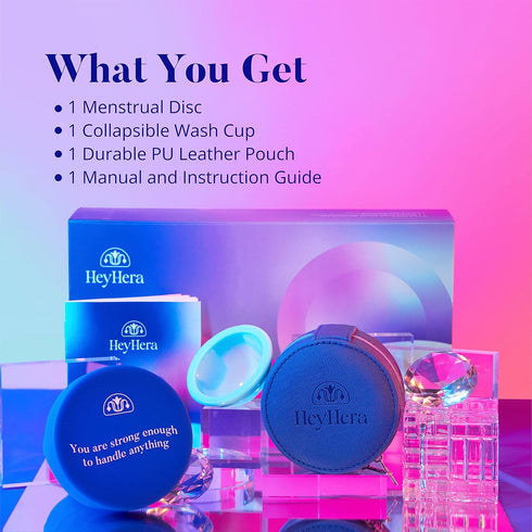 Menstrual Disc Reusable, Silicone Menstrual Disc, Comfortable Period Disc, Easy to Use & Extract, Simple to Clean