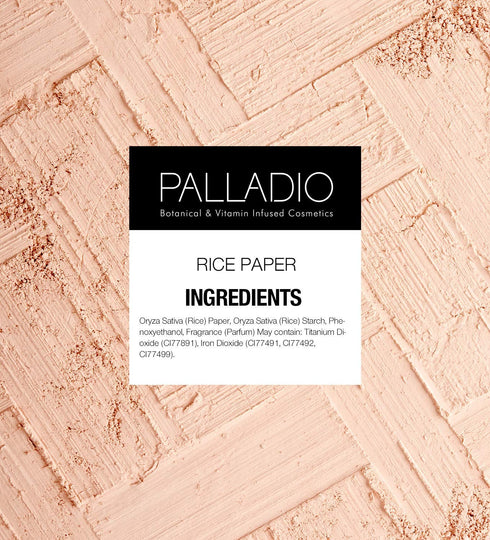 Palladio Rice Paper Facial Tissues for Oily Skin, 40 Count, Face Blotting Sheets, Natural Rice